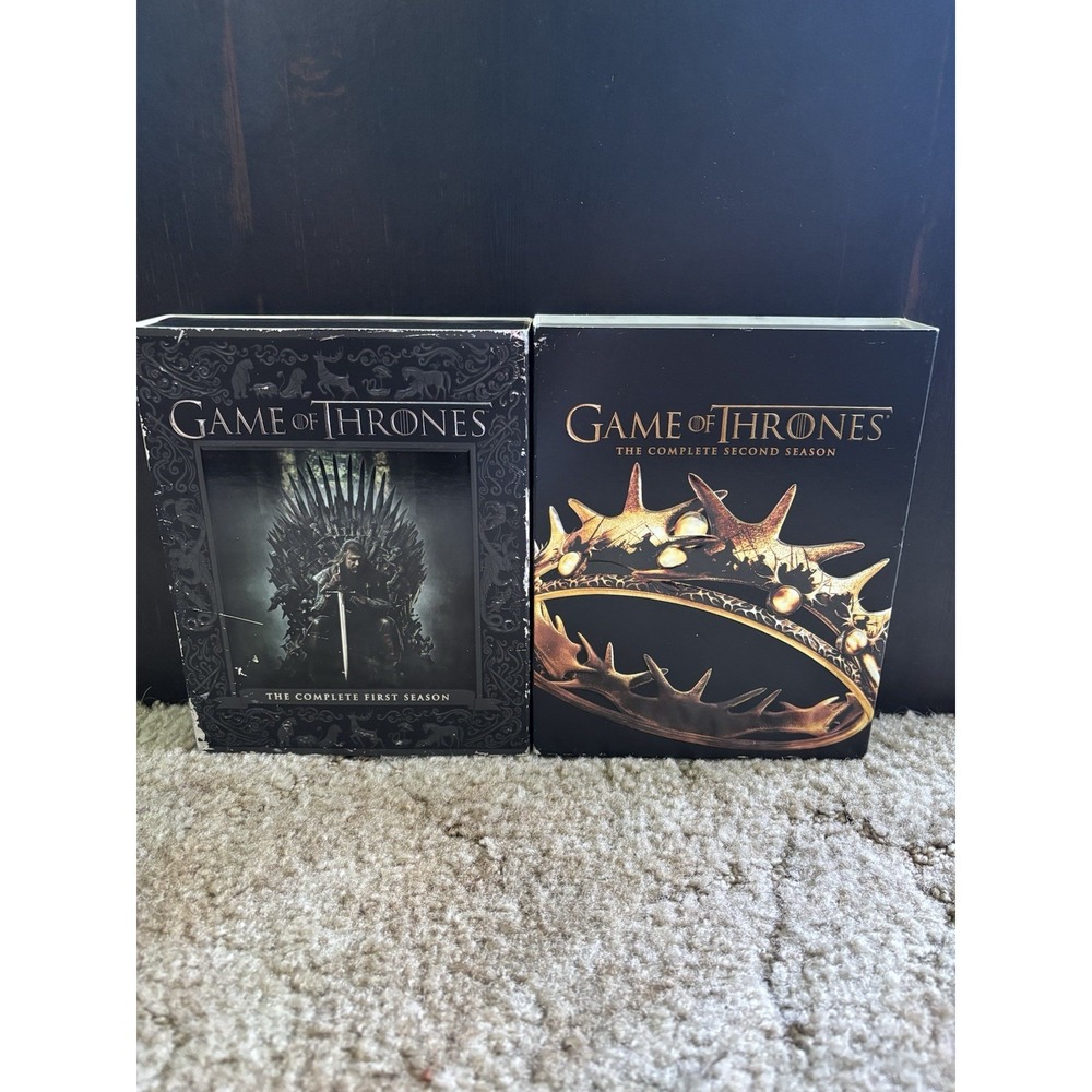 HBO Game of Thrones DVD Seasons 1 and 2 OS Black Good Fantasy Box Set